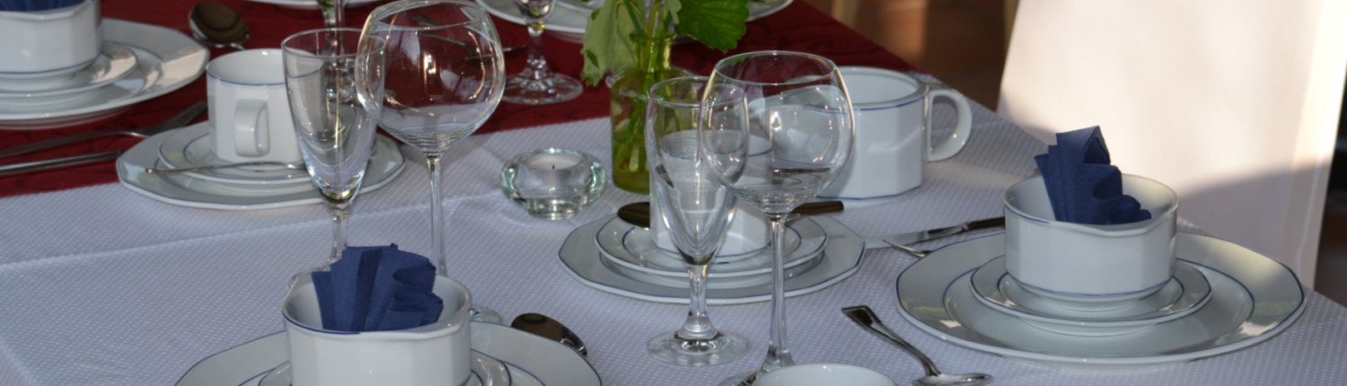 wunschöne tischdeko im stil weiß blau